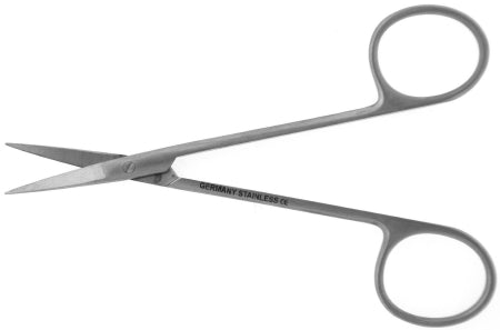 BR Surgical Iris Scissors BR Surgical 4-1/2 Inch Length Surgical Grade Stainless Steel NonSterile Finger Ring Handle Straight Sharp Tip / Sharp Tip - M-492585-4152 - Each