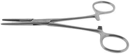 BR Surgical Hemostatic Forceps BR Surgical Kelly 5-1/2 Inch Length Surgical Grade Stainless Steel NonSterile Ratchet Lock Finger Ring Handle Straight Blunt Serrated Tips - M-493366-3151 - Each