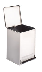 The Brewer Company Trash Can Brewer 32 Quart Square White Steel Step On - M-493408-2765 - Each