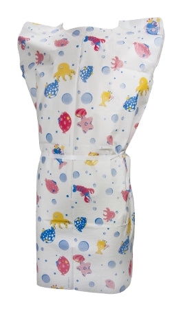 Patient Exam Gown McKesson Medium Kid Design (Under the Sea Print) Disposable