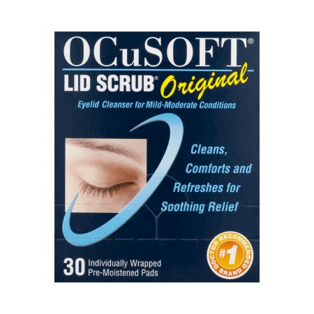 Ocusoft Eyelid Cleanser OCuSOFT® Lid Scrub® 30 per Box Wipe