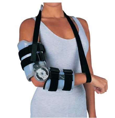 DJO Elbow Splint Cinch-Lock™ Small Contact Closure Right Elbow Gray