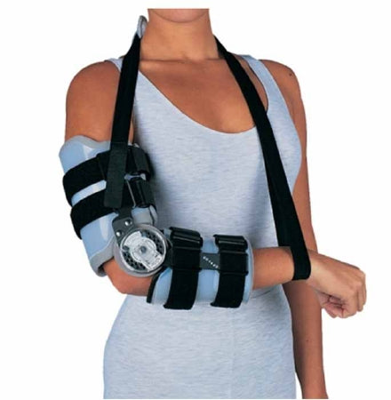 DJO Elbow Splint Cinch-Lock™ Large Contact Closure Right Elbow Gray