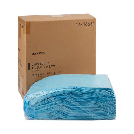 Procedure Underpad McKesson 24 W X 36 L Inch Blue NonSterile