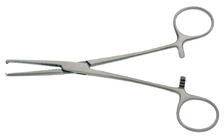 BR Surgical Hemostatic Forceps BR Surgical Rochester-Ochsner 6-1/4 Inch Length Surgical Grade Stainless Steel NonSterile Ratchet Lock Finger Ring Handle Straight Serrated Tips with 1 X 2 Teeth - M-494864-3483 - Each