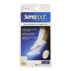 BSN Medical Diabetic Compression Socks JOBST® Sensifoot™ Crew Large White Closed Toe