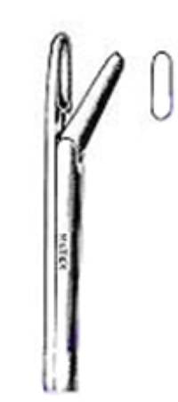 Forceps Miltex® Takahashi 4-1/2 Inch Length OR Grade German Stainless Steel NonSterile NonLocking Spring Handle Angled Angular Tip