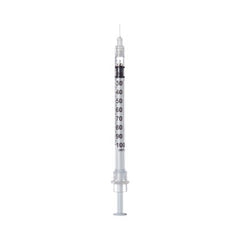 Sol-Millennium Medical Insulin Syringe with Needle Sol-Care™ 1 mL 29 Gauge 1/2 Inch Attached Needle Retractable Needle - M-496290-2740 - Box of 100