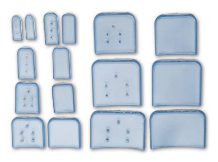 Aspen Surgical Products Instrument Tip Guard OXBORO™ 25 X 25 mm, NonVented, Blue, Radiopaque - M-496633-3724 - Bag of 50