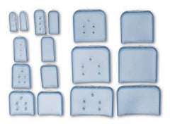 Aspen Surgical Products Instrument Tip Guard OXBORO™ 25 X 25 mm, NonVented, Blue, Radiopaque - M-496633-3724 - Bag of 50