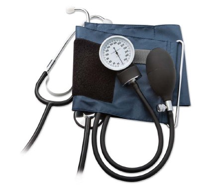 American Diagnostic Corp Aneroid Sphygmomanometer Combo Kit Pocket Style Hand Held Size 10 Nylon Cuff 22 Inch Stethoscope Tube Diaphragm Only Stethoscope