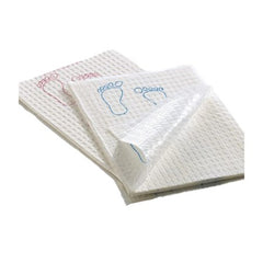Graham Medical Products Procedure Towel Footprint® 13-1/2 X 18 Inch White / Mauve Footprints NonSterile