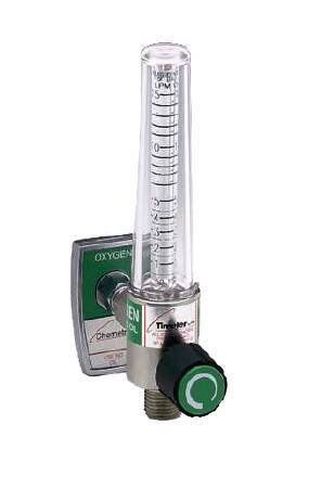 Allied Healthcare Timeter® Sure Grip Oxygen Flowmeter Single 0 - 15 LPM DISS Outlet Chemetron Adapter