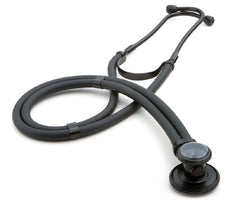 American Diagnostic Corp Sprague Stethoscope Adscope® Black 2-Tube 22 Inch Tube Double-Sided Chestpiece