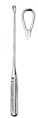 Miltex Uterine Curette Miltex® Thomas 11 Inch Length Single-ended Hollow Handle with Grooves Size 3 Tip Blunt Loop Tip - M-497707-2922 - Each
