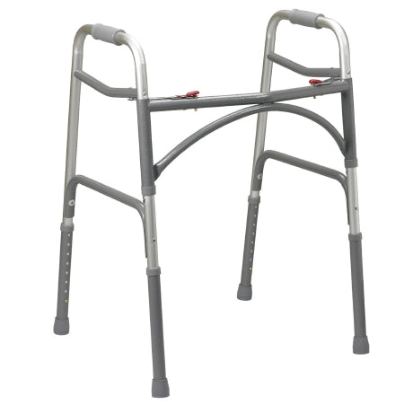 Drive Medical Bariatric Dual Release Walker Adjustable Height drive™ Aluminum Frame 500 lbs. Weight Capacity 32 to 39 Inch Height