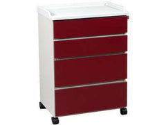 UMF Medical Treatment Cart 18 X 25 X 34.75 Inch White / Red