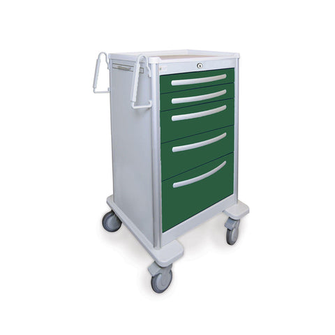 5-Drawer Med Jr Aluminum Carts 5-Drawer with Lever Lock • 42"H ,1 Each - Axiom Medical Supplies