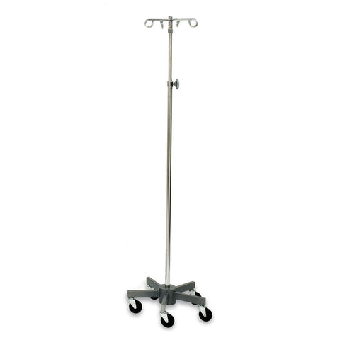 5-Leg Short Wheelbase Infusion Stand with 4 Hooks 4 Hooks ,1 Each - Axiom Medical Supplies