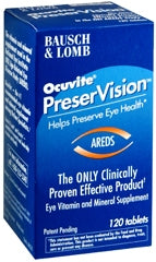 Bausch & Lomb Multivitamin Supplement PreserVision® Vitamin A / Ascorbic Acid 14320 IU - 226 mg Strength Tablet 120 per Bottle