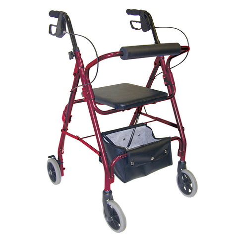 DMI Lightweight Adjustable Seat Aluminum Rollator Walker AM-501-1048-0700