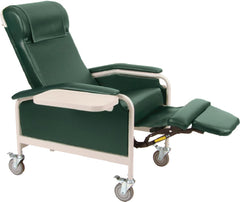 Winco Multi-Position Recliner Hunter Green Vinyl Upholstered Four Swivel Casters - M-501154-2436 - Each