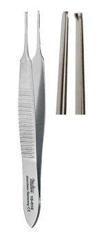 Tissue Forceps Miltex® Graefe 2-3/4 Inch Length OR Grade German Stainless Steel NonSterile NonLocking Thumb Handle Straight 1 X 2 Teeth