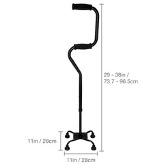 HealthSmart Sit-to-Stand Adjustable Quad Cane AM-502-1510-0200