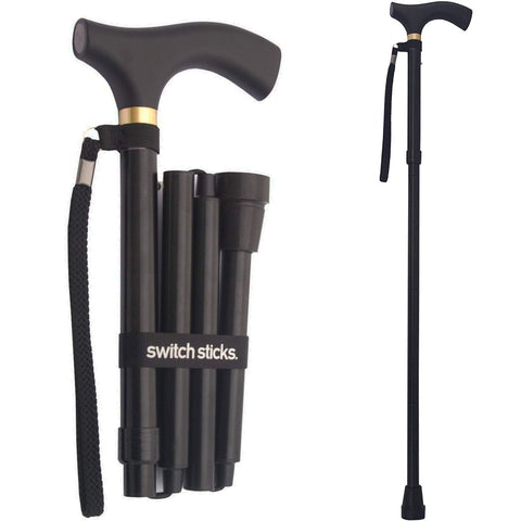 Switch Sticks Folding Walking Stick, Black AM-502-2000-0000