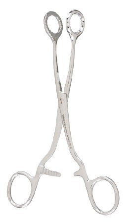 Miltex Hemostatic Forceps Miltex® Collin-Judd-DeMartel 6 Inch Length OR Grade German Stainless Steel NonSterile Ratchet Lock Finger Ring Handle Straight Serrated Fenestrated Oval Tips - M-502346-1734 - Each