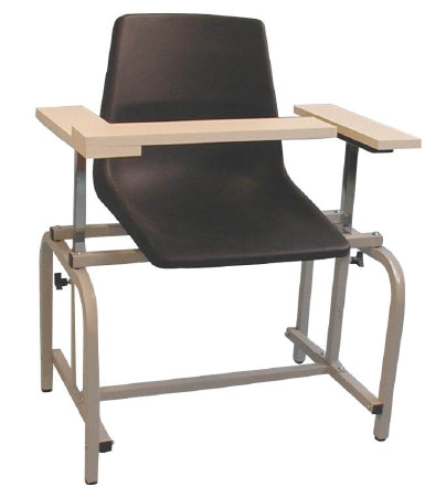 Brandt Industries Blood Drawing Chair Double Adjustable Armrests / Interchangeable Black