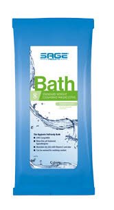 Sage Products Rinse-Free Bath Wipe Essential Bath® Soft Pack Purified Water / Methylpropanediol / Glycerin / Aloe Unscented 8 Count