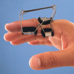 Patterson Medical Supply Dynamic Finger Splint Reverse Finger Knuckle Bender Medium Left Hand White