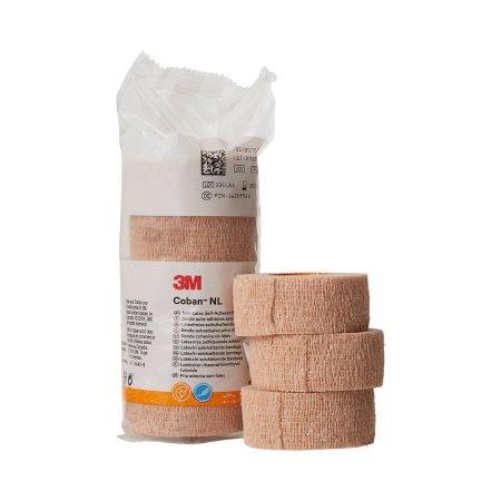 3M Cohesive Bandage 3M™ Coban™ LF 1 Inch X 5 Yard Standard Compression Self-adherent Closure Tan NonSterile