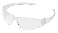 MCR Safety / Crews Inc Safety Glasses Checkmate® Flexible Bayonet Temple Clear Tint Polycarbonate Lens Clear Frame Over Ear One Size Fits Most