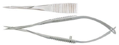 Miltex Micro Scissors Miltex® Vannas 3-1/4 Inch Length OR Grade German Stainless Steel NonSterile Serrated Thumb Handle with Spring Straight Blade Sharp Tip / Sharp Tip - M-504617-1960 - Each