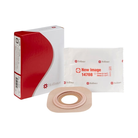 Hollister Ostomy Barrier New Image™ Flextend™ Pre-Cut, Extended Wear Adhesive Tape 57 mm Flange Red Code System Hydrocolloid 1-1/2 Inch Opening