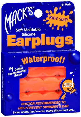 McKeon Products Ear Plugs Macks® Cordless Child Size Orange