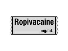 Shamrock Scientific Drug Label Shamrock Anesthesia Label Ropivacaine_mg/mL Gray 1/2 X 1 Inch - M-506144-2333 - Roll of 1