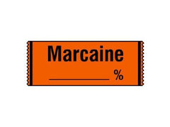 Shamrock Scientific Drug Label Shamrock Anesthesia Label MARCAINE / _____ % Copper 1/2 X 1 Inch - M-506146-3382 - Roll of 1