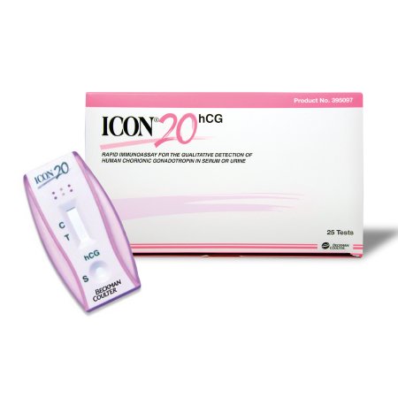 Hemocue Rapid Test Kit Icon® 20 hCG Fertility Test hCG Pregnancy Test Serum / Urine Sample 25 Tests