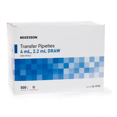 McKesson Transfer Pipette 3.9 mL Capacity 0.5 to 1 mL Graduation Increments NonSterile