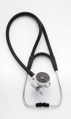 Welch Allyn Cardiology Stethoscope Harvey® DLX Black 1-Tube 17 Inch Tube Triple Head Chestpiece