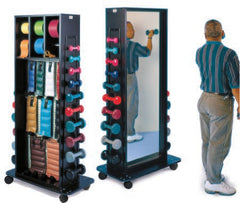 Hausmann Industries Combination Weight / Storage Rack With Equipment 18 X 30 X 72 Inch Black