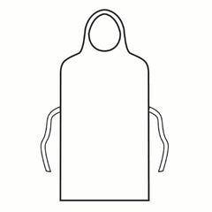 O&M Halyard Inc General Purpose Apron One Size Fits Most Bib Style White Disposable