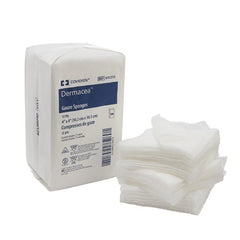 Cardinal Gauze Sponge Dermacea™ Cotton 12-Ply 4 X 4 Inch Square NonSterile