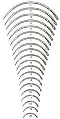 Suture Needle Integra® Miltex® 3/8 Circle Taper Point Needle Regular Surgeon's Type Size 8 Needle