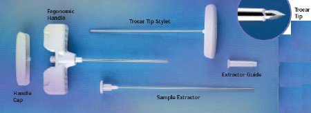 Busse Hospital Disposables Bone Marrow Biopsy / Aspiration Needle 11 Gauge 4 Inch Length Ultra-Sharp Trocar Tip