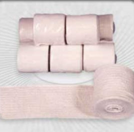 Professional Products Elastic Bandage Ultra 6 Inch Width Standard Compression Single Hook and Loop Closure Tan NonSterile