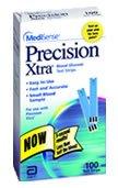 Abbott Blood Glucose Test Strips Precision Xtra® 50 Strips per Box 0.6 Microliter Sample Size , 5 Second Test Time , End Fill or Top Fill For Precision Xtra® Systems